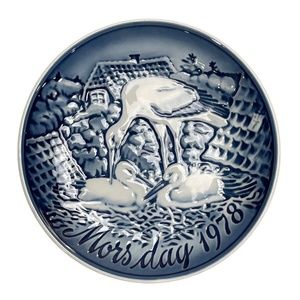 Grande Danica Mother's Day Collector Plate Mors Dag 1978 ~ The Stork Nest